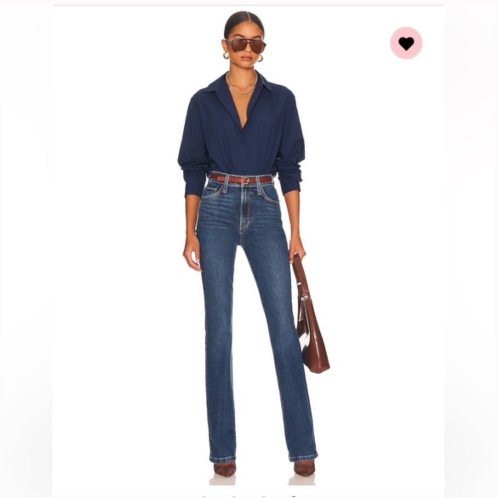 Favorite Daughter Valentina Super High Rise Boot Cut Jean in Woodside 26